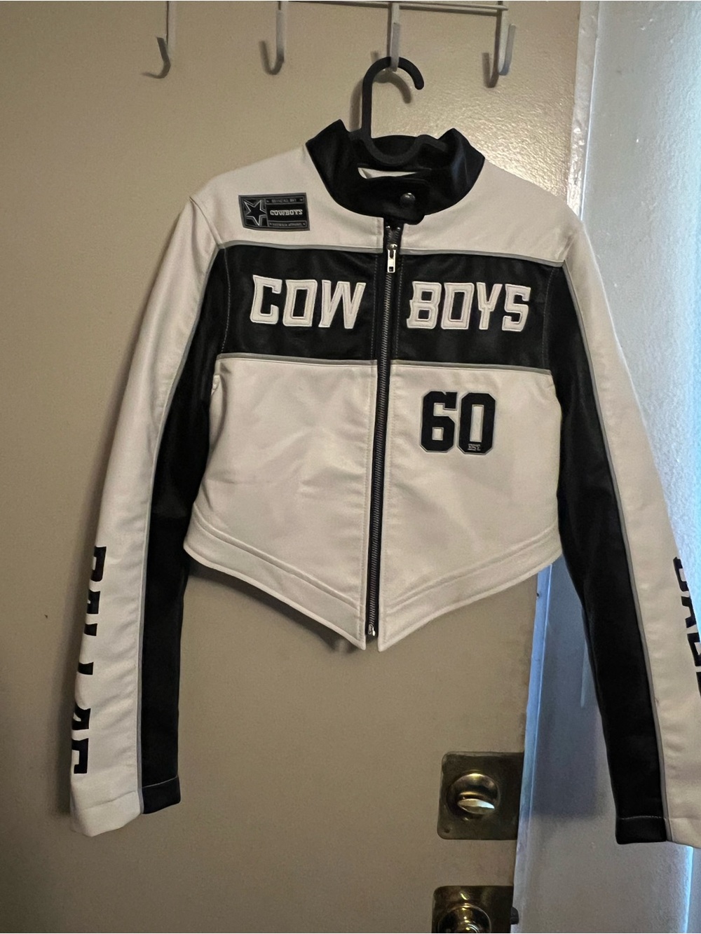 NFL White and Black Team Apparel Jacket